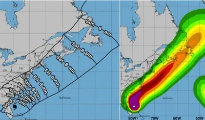 A Dorian le siguen las tormentas tropicales Ferdinan, en el Golfo de México, y Gabrielle, en medio del Atlántico.
