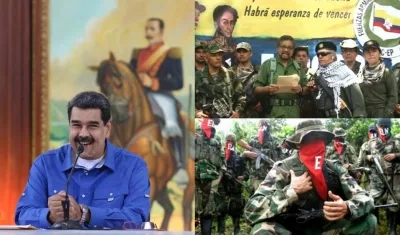 Nicolás Maduro, disidentes de FARC y ELN.