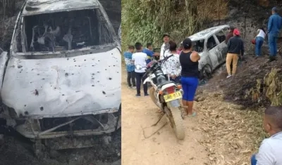  Así quedó el carro de la candidata a la Alcaldía del municipio de Suárez, Cauca, por el partido Liberal, Karina García Sierra.