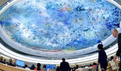 Vista panorámica de una reunión del Consejo de Derechos Humanos de la ONU en Ginebra.
