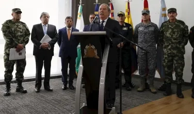 El ministro de Defensa, Guillermo Botero.