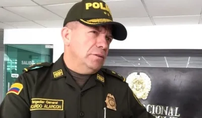 BG Ricardo Alarcón, Comandante de la Policía Metropolitana de Barranquilla.