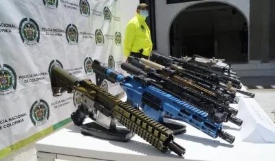 Armas como estas están siendo buscadas por la Policía en toda la Región Caribe.