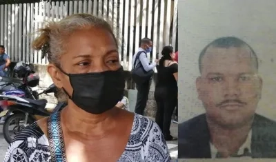 Diana Coronado, familiar de la víctima; a la derecha, Omar Gregorio Pitre Acuña.