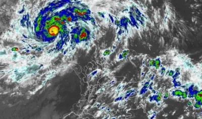 Imagen satelital del huracán Eta. 
