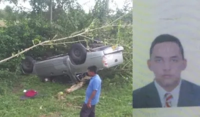 Juan Felipe Palacio Herrera falleció luego que la camioneta en la que se transportaba terminara volcada. 