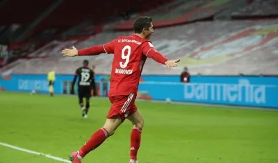Robert Lewandowski, goleador del Bayern. 