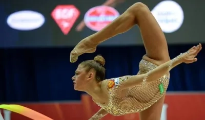 La gimnasta rusa Aleksandra Soldátova.