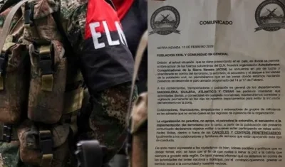 Panfleto que está circulando de un grupo de autodefensas.