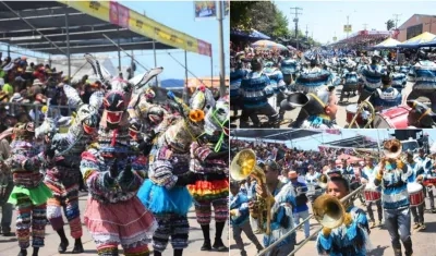 Banda de Baranoa rindió tributo al disfraz colectivo del Burro Corcoveón.