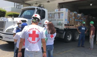 La Cruz Roja venezolana recibe 46 toneladas de insumos médicos para combatir el Covid-19