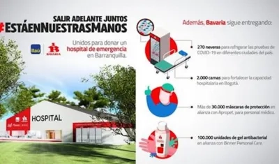 Bavaria y el Banco Itaú anuncian hospital de emergencia para Barranquilla.
