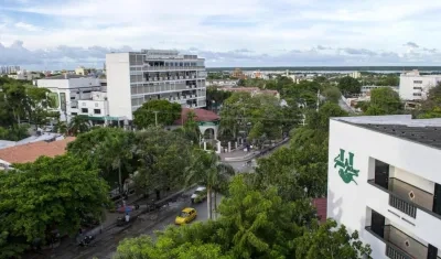 Imagen de las sedes 1 y 2 de la Universidad Simón Bolívar, en Barranquilla. 