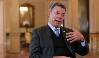 El expresidente colombiano Juan Manuel Santos.