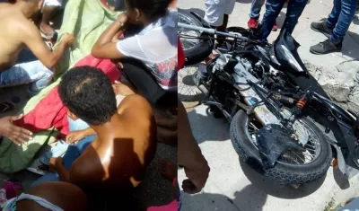 Uno de los ocupantes de la moto murió en el lugar de los hechos.