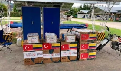 Parte de la donación del gobierno turco.