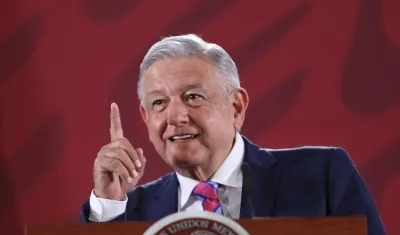 El presidente de México, Andrés Manuel López Obrador, durante una rueda de prensa en México. 