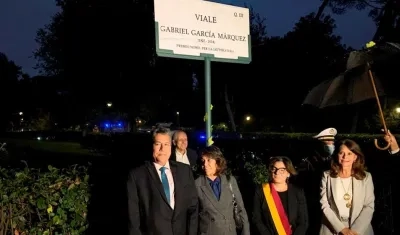 La calle de Gabriel García Márquez fue inaugurada en Roma, con la presencia de la Vicepresidenta colombiana.