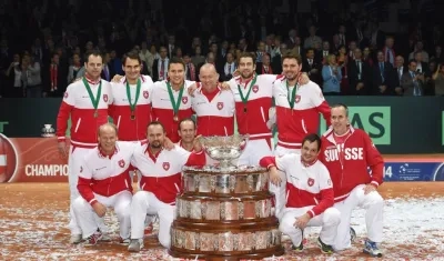Suiza uno de los campeones de la Copa Davis. 