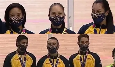 Los medallistas colombianos.