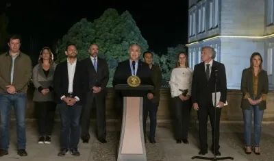 Presidente de Colombia, Iván Duque; y el secretario general de la OEA, Luis Almagro, entre otros.