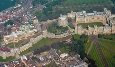 Imagen aérea del castillo de Windsor.