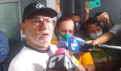 El exalcalde Bernardo Hoyos Montoya al recobrar la libertad.