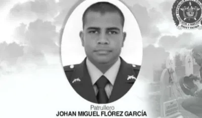 El patrullero Johan Miguel Flórez García.
