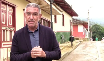 El periodista Jorge Cura en Salento, departamnto del Quindío.