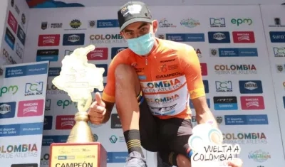 Diego Camargo, campeón de la Vuelta a Colombia 2020. 
