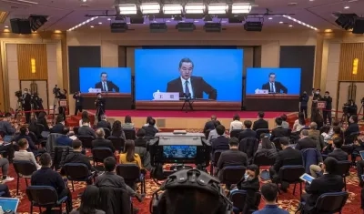 Rueda de prensa del ministro de Asuntos Exteriores de China, Wang Yi.