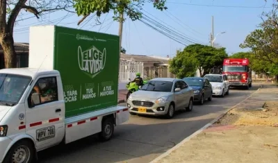 Visita a los barrios de Barranquilla en prevención del Covid-19.