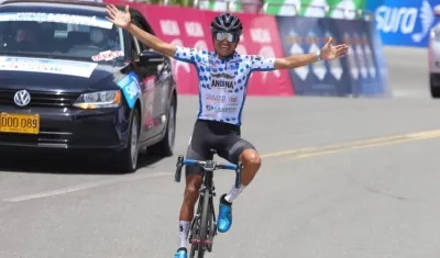 Yesid Pira, nuevo líder de la Vuelta a Colombia. 