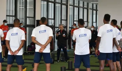 Selección Colombia en un entrenamiento. 