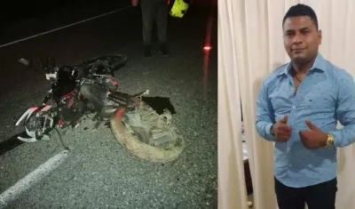 Alexander Guerrero Ahumada se movilizaba en esta moto cuando sufrió el accidente. 