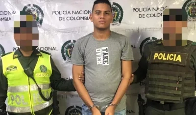 Robinson Robles Espinosa cuando fue capturado en febrero del 2020. 
