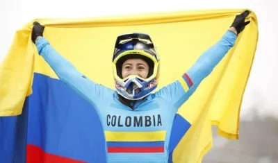 Mariana Pajón, corredora colombiana. 