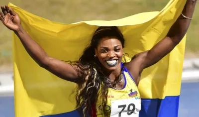 Caterine Ibargüen, atleta colombiana. 