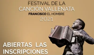 Afiche promocional del Festival de la Canción Vallenata.