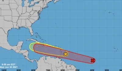 Dos sistemas de baja presión entrarán en las próximas horas al Mar Caribe. 