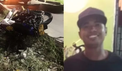 Iván Parra Rivera se movilizaba en esta moto cuando ocurrió el accidente. 