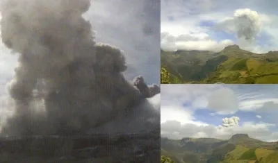Seguimiento del Servicio Geológico Colombiano al volcán Nevado del Ruiz.