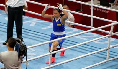 Yeni Arias, boxeadora colombiana. 