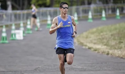Jeisonn Suárez, maratonista colombiano. 