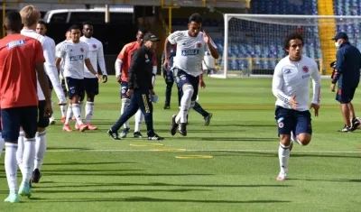 Selección Colombia en un entrenamiento. 