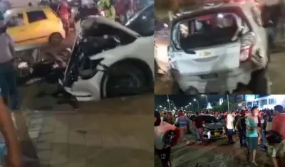 En las imágenes se observan los dos vehículos involucrados en el accidente.