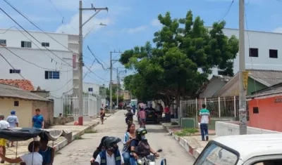 Sector del barrio Buena Esperanza donde ocurrió el doble crimen. 