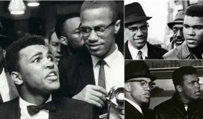 Cassius Clay con Malcolm X.