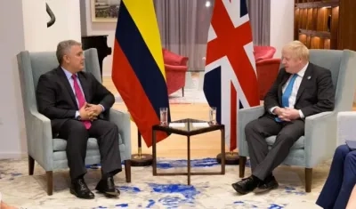 El presidente Iván Duque y el Primer Ministro Boris Johnson.