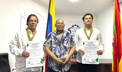César Lorduy, Juan Carlos Ospino y Miguel Alzate.